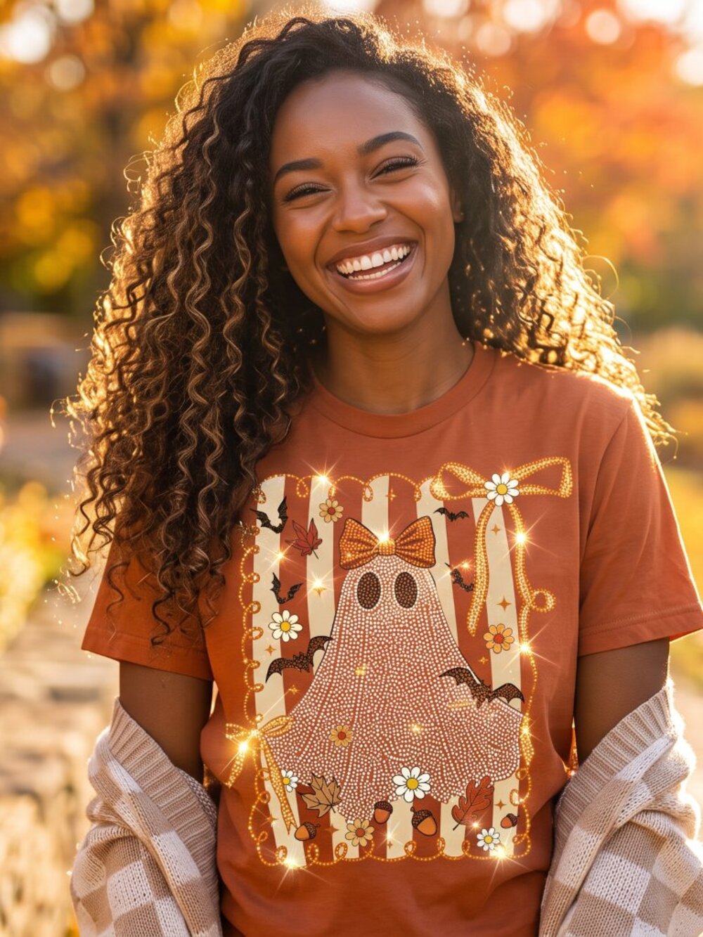 Lady lacy Ghost glitter infused graphic